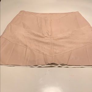 faux leather and suede chevron zara skirt
